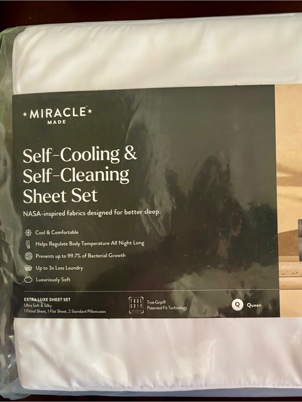 Que Self-Cooling & Self-Cleaning Sheet Set - White